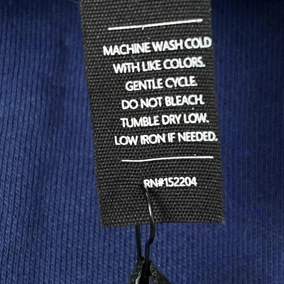 Agnes & Dora Blue Pullover Hoodie with Pockets Puff Sleeves Color is Blue Berry - Picture 3 of 3